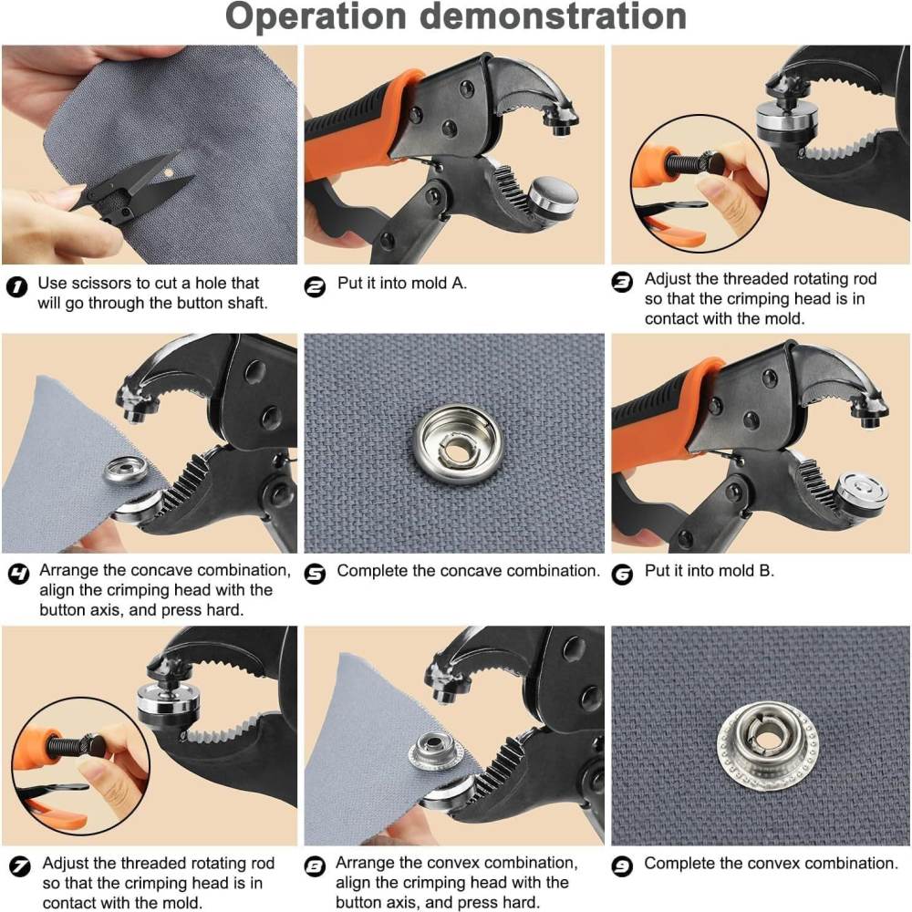 Snap Plier Setter - Kit de ferramentas com alicate para