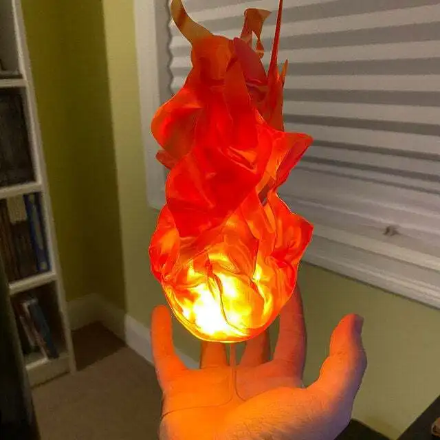 Cosplay Flame Prop - Nova Bola de Chama Flutuante LED,