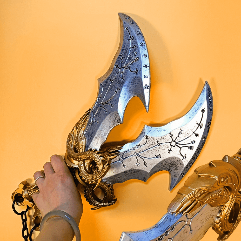 45cm pu kratos katana damasco  - Cosplay Prop Axe avaliação e preço