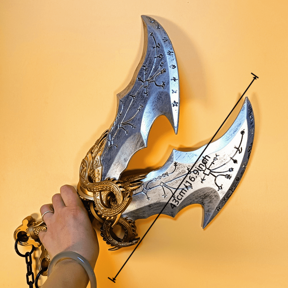 45cm pu kratos katana damasco  - Cosplay Prop Axe avaliação e preço